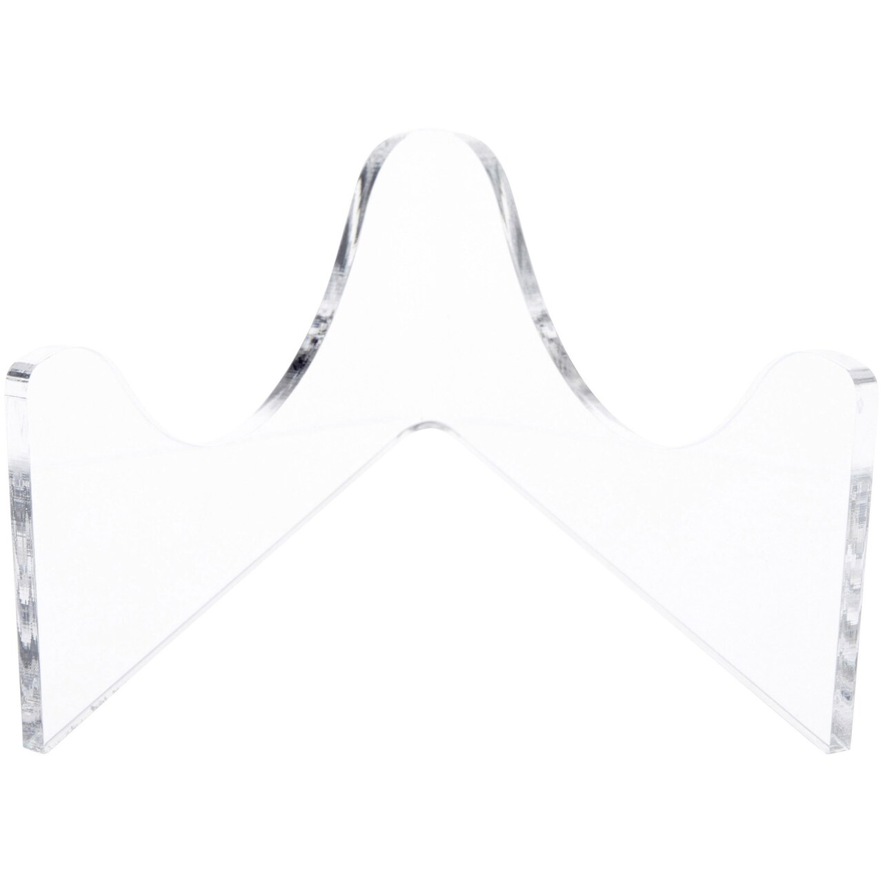 Plymor Clear Acrylic Low-Profile Curved Display Easel for Geode, Mineral or Crystal Cluster, 2.625" H x 5.75" W x 6.5" D